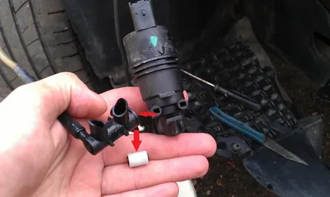 Ремонт омывателя фар стёкол