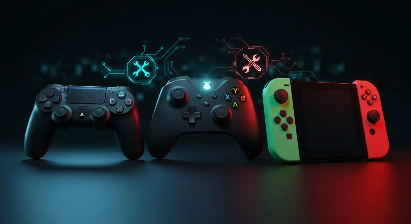 Сравнение ремонта геймпадов разных брендов: PlayStation, Xbox, Nintendo